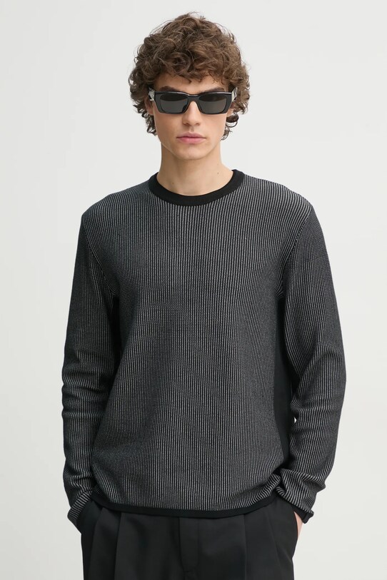 Свитер Rag & Bone мелкий узор чёрный MBS23S011UC11