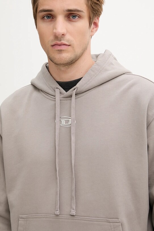 Diesel bluza bawełniana S-MACS-HOOD-OD beżowy A09856.0BMBJ