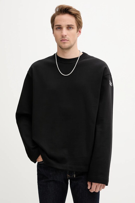 Diesel bluza bawełniana S-MACSIS-OD bawełna czarny A09857.0BMBJ