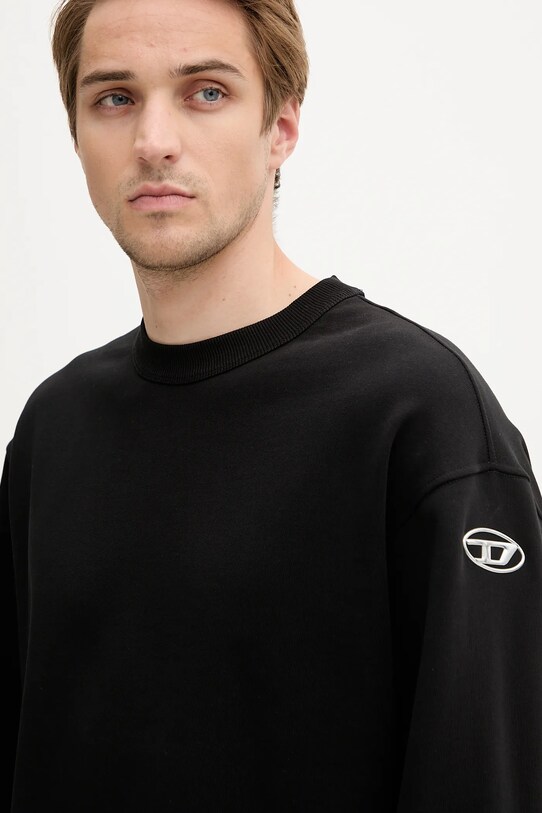 Diesel bluza bawełniana S-MACSIS-OD czarny A09857.0BMBJ