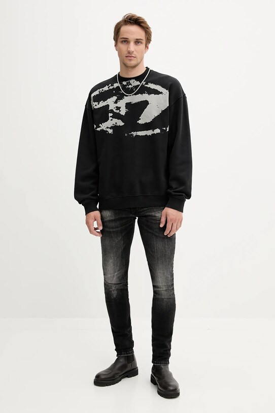 Diesel bluza bawełniana S-BOXT-N5 A13051.0DQAK czarny AA00