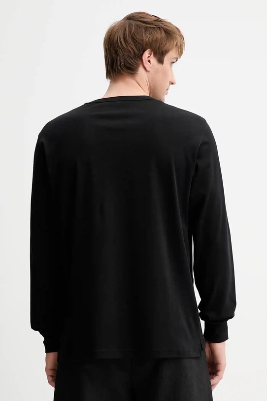 Odzież Diesel longsleeve bawełniany T-ADJUST-LS-SLITS-R17 A18142.0AIJU czarny