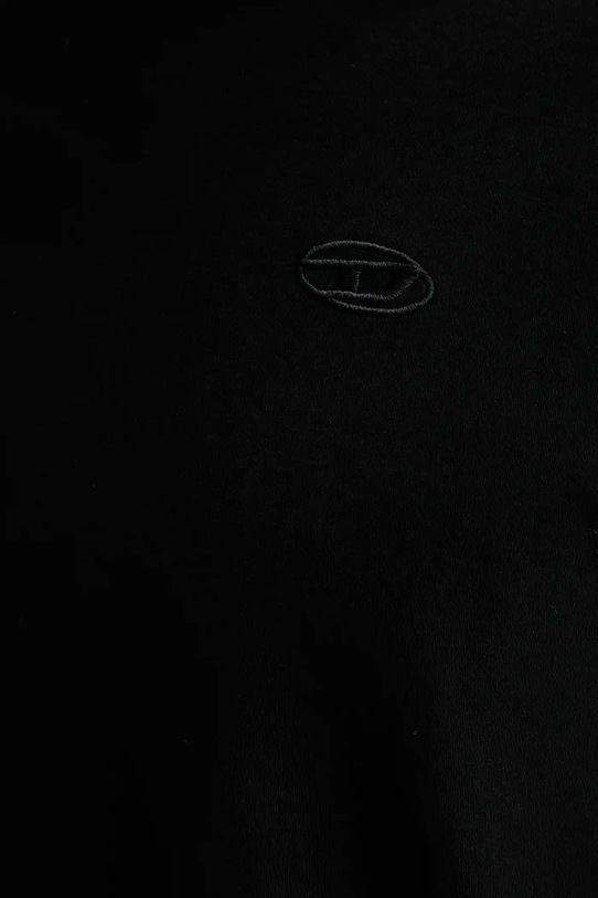 Diesel longsleeve bawełniany T-ADJUST-LS-SLITS-R17 A18142.0AIJU czarny