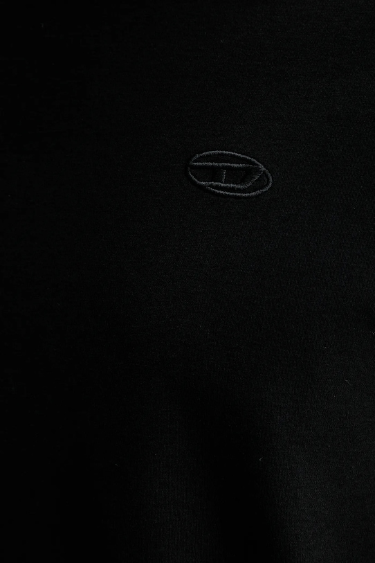 Diesel longsleeve bawełniany T-ADJUST-LS-SLITS-R17 A18142.0AIJU czarny