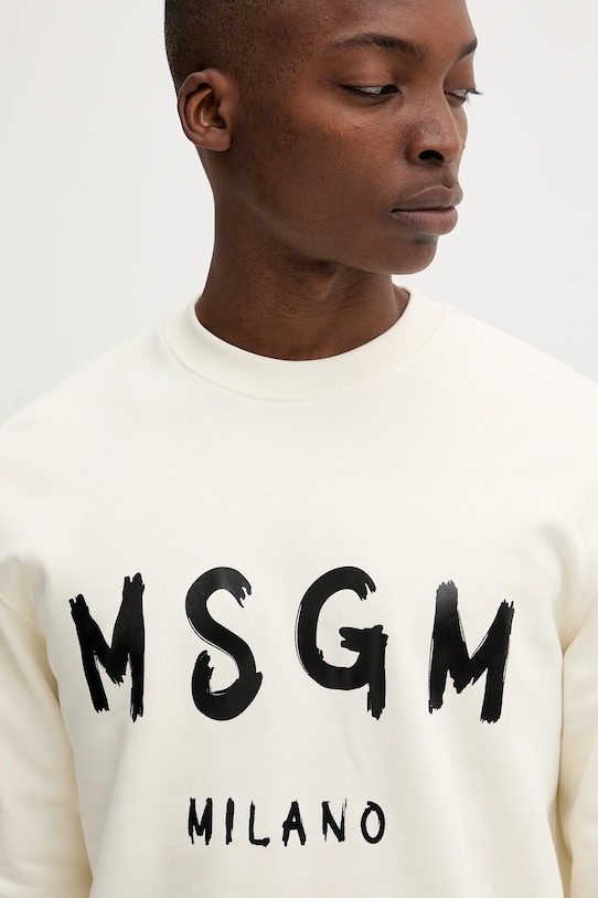 Bavlnená mikina MSGM béžová 2000MM513.300001