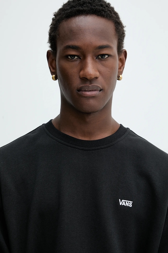 Vans hanorac de bumbac negru VN000P20BLK1