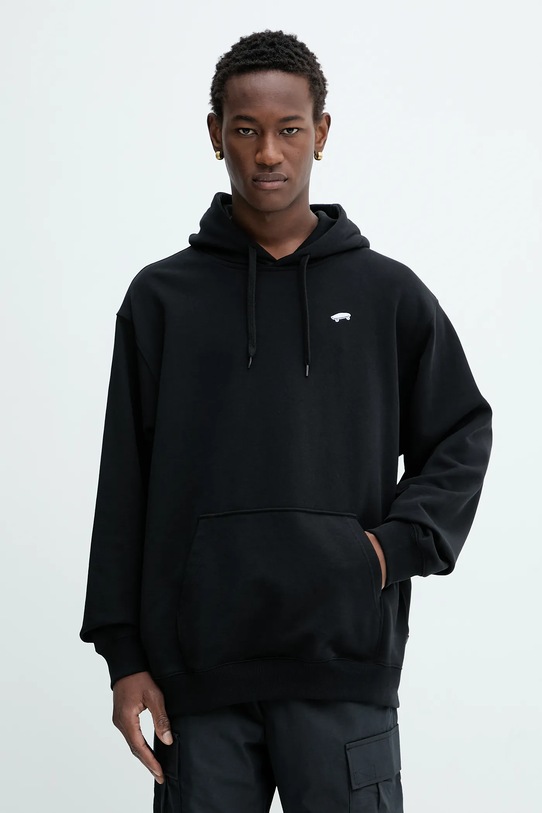 Βαμβακερή μπλούζα Vans βαμβάκι μαύρο VN000P58BLK1
