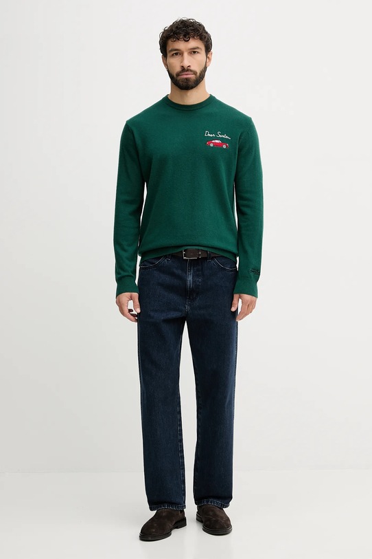 MC2 Saint Barth sweter z dodatkiem wełny HER0024 zielony AA00