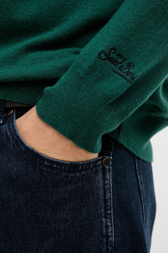 Sveter s prímesou vlny MC2 Saint Barth HER0024 zelená