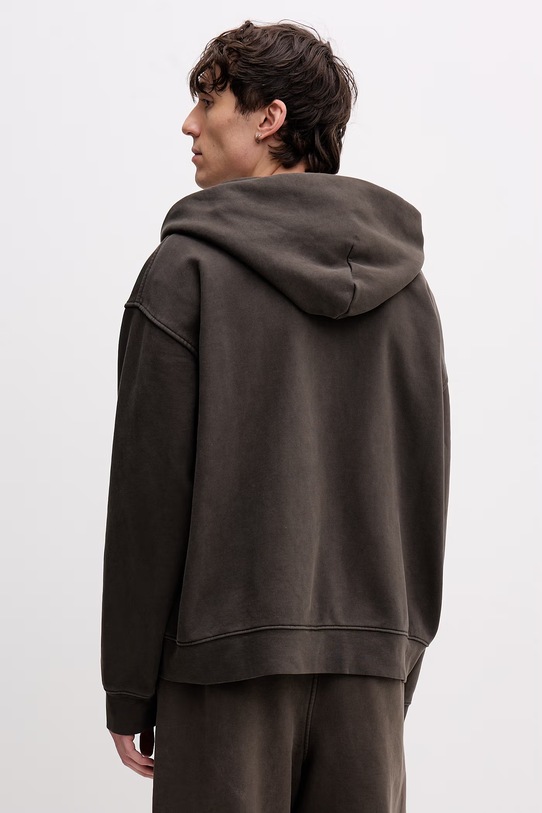 Odzież Vans bluza rozpinana z kapturem męska z bawełną Premium LX Full Zip VN000T78EMV1 zielony