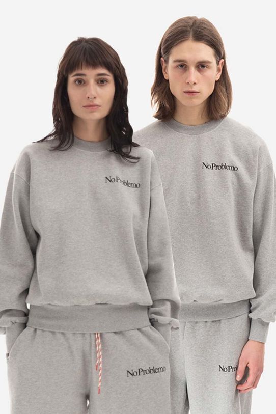 Aries cotton sweatshirt Mini Problemo cotton gray AR20009