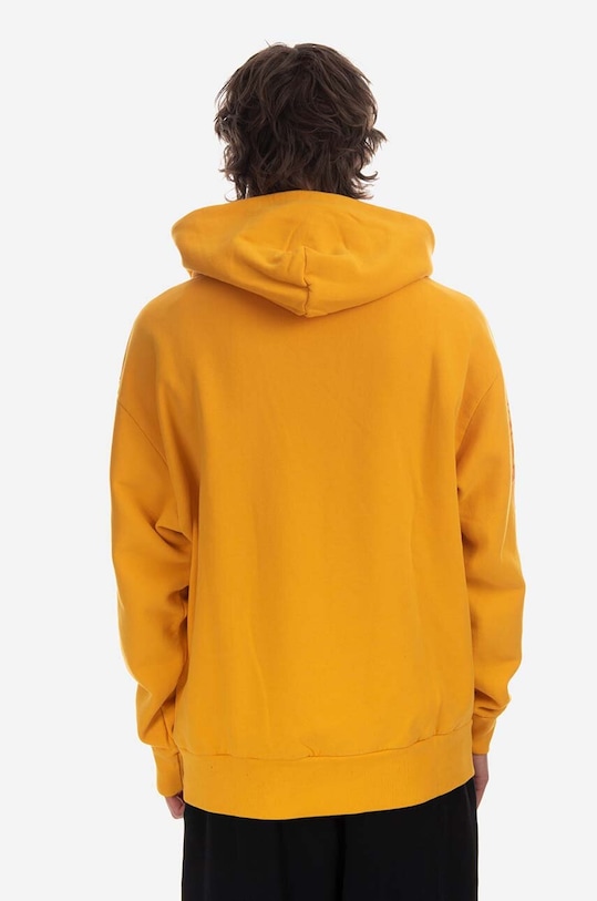 Pamučna dukserica Aries Column Hoodie zlatna AR20010