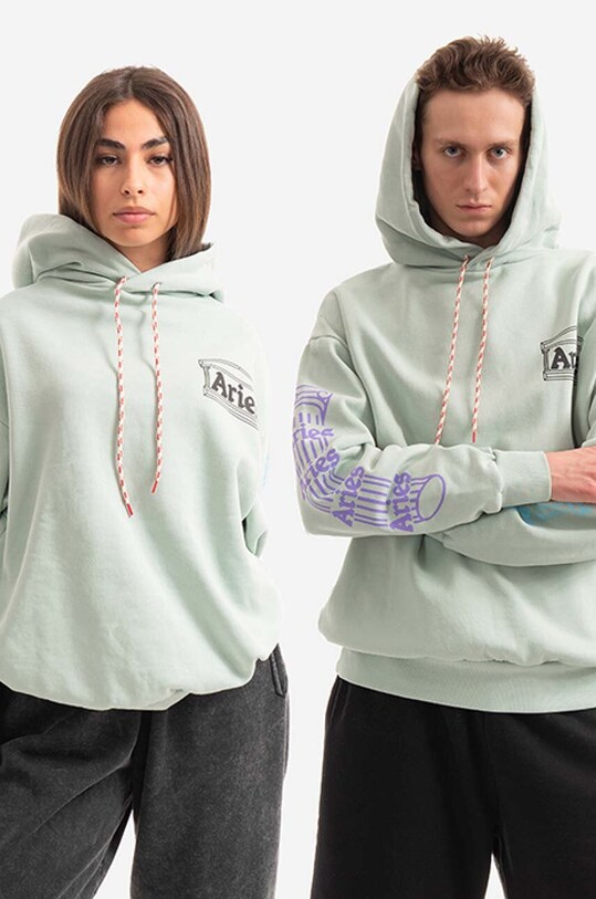 Aries cotton sweatshirt Column cotton turquoise AR20010