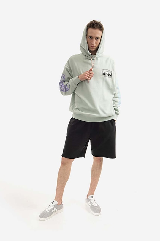 Aries cotton sweatshirt Column AR20010 turquoise AA00