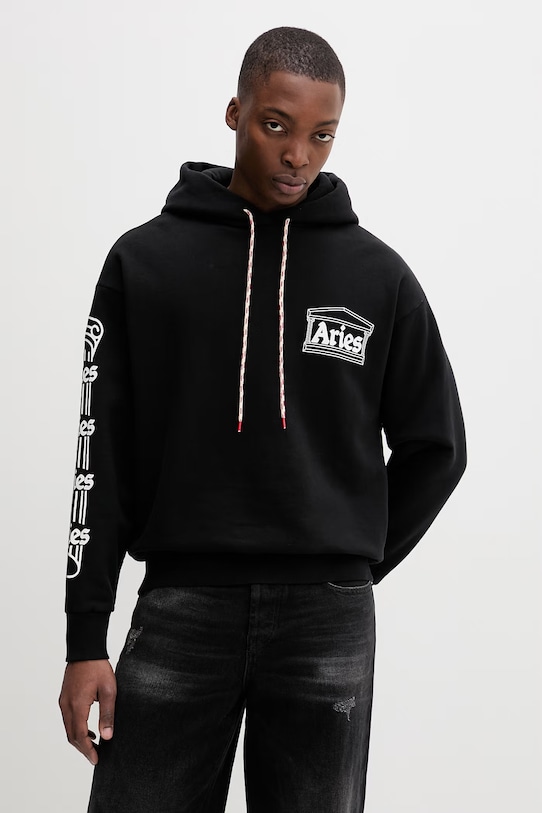 Bavlnená mikina Aries Column Hoodie AR20010 PALE MINT AR20010 čierna AA00