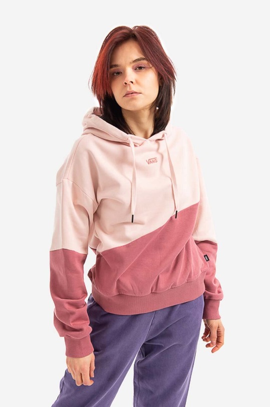 Vans cotton sweatshirt Bluza Blocked Off Hoodi cotton beige VN0A5LKKYRR