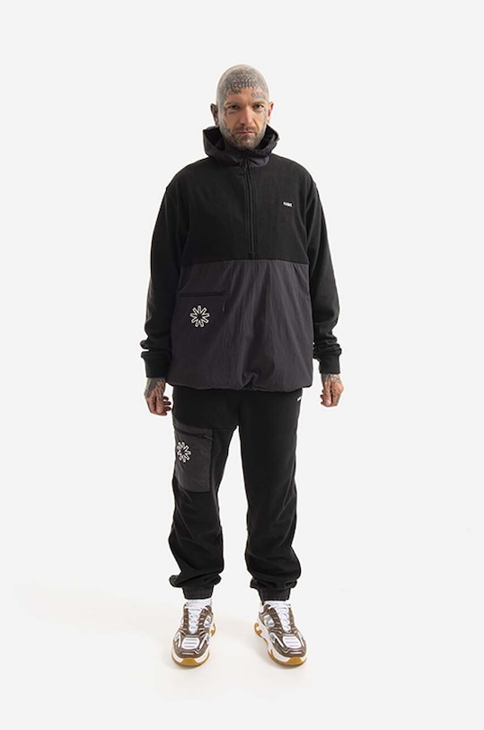 Clothing Rains sweatshirt Fleece Hoodie 18650.BLACK black