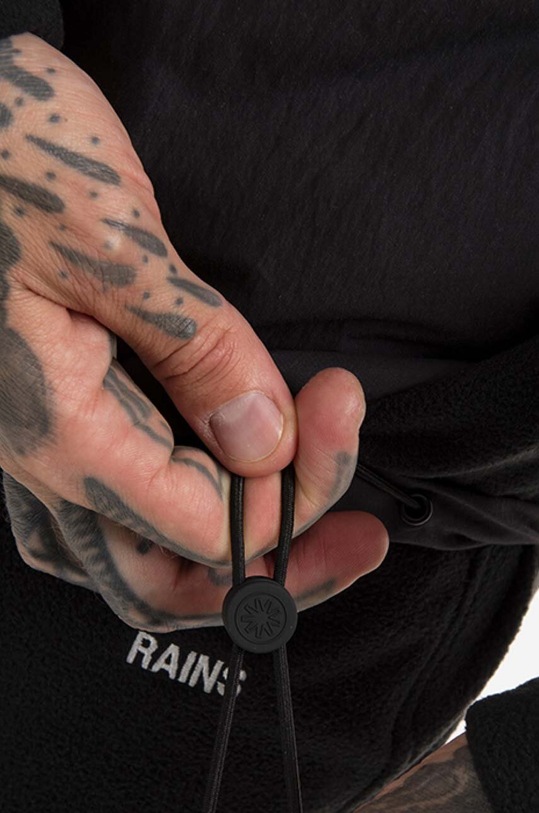Rains sweatshirt Fleece Hoodie 18650.BLACK