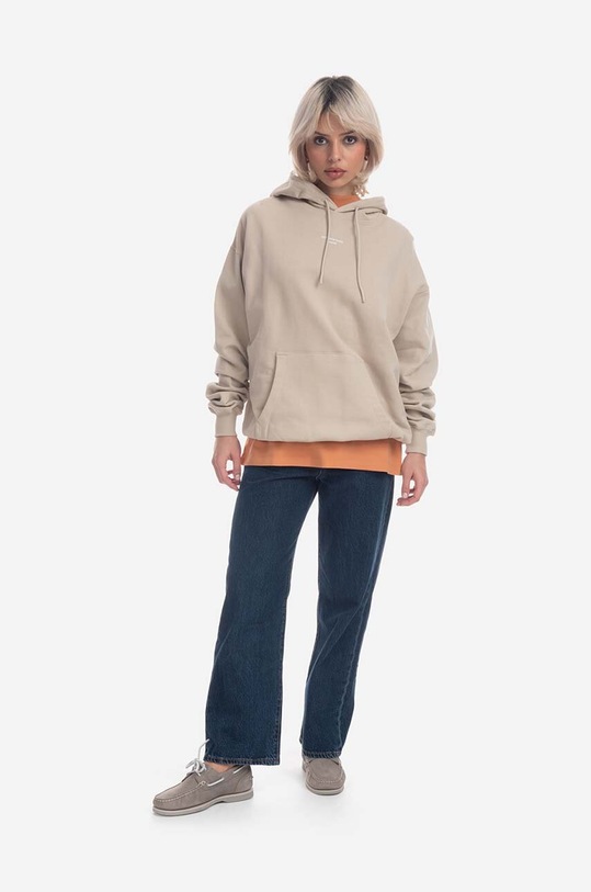 Drôle de Monsieur cotton sweatshirt Le Hoodie HO109.MASTIC