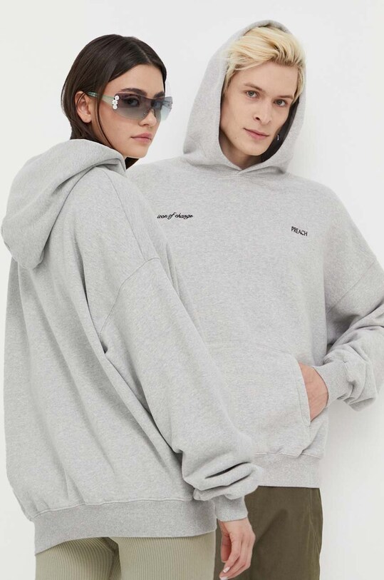 Бавовняна кофта Preach бавовна сірий 206311.NOS