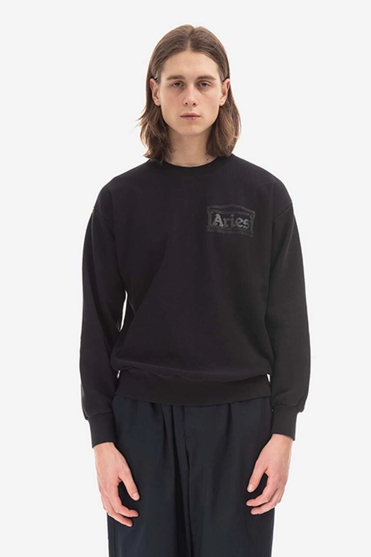 Bavlnená mikina Aries Premium Temple Sweatshirt AR20000 čierna AA00