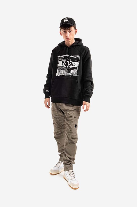 032C cotton sweatshirt Barcode Hoodie SS22.C.2030.M black AA00