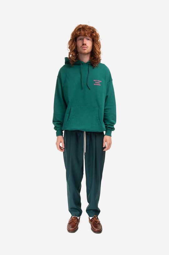 Drôle de Monsieur cotton sweatshirt HO101.FOREST.GREEN green AA00