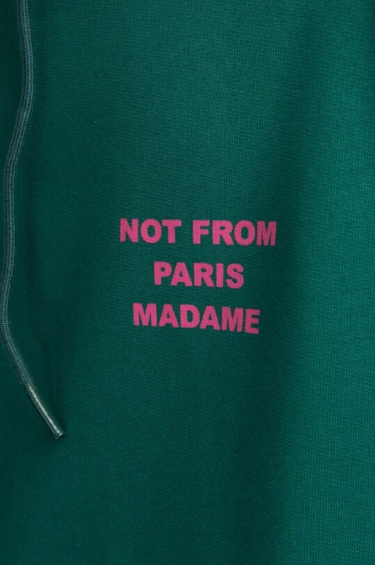 Drôle de Monsieur bluza bawełniana zielony HO101.FOREST.GREEN
