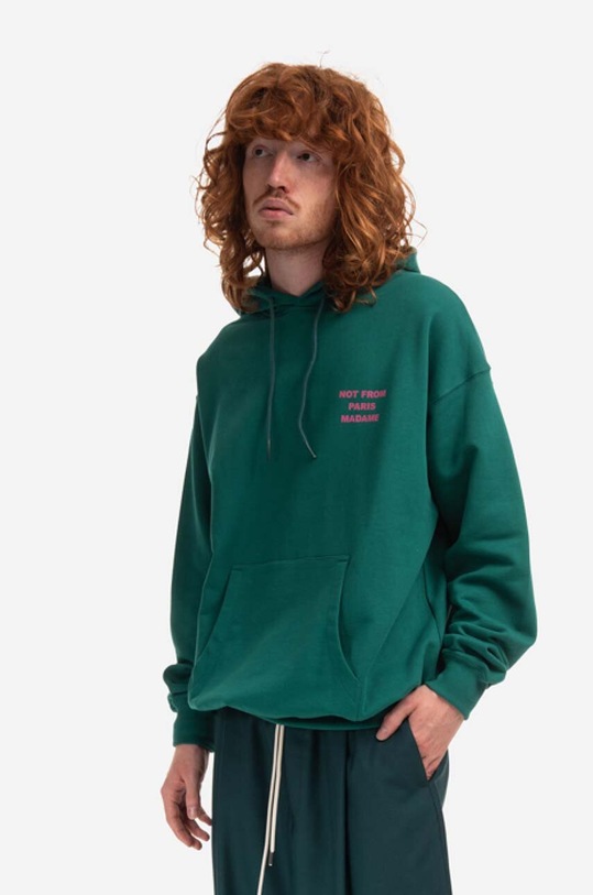 Drôle de Monsieur cotton sweatshirt HO101.FOREST.GREEN