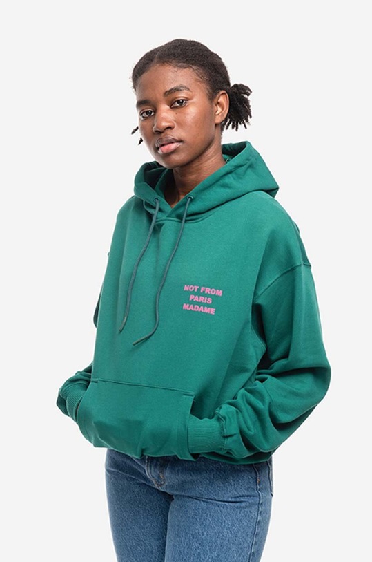 Drôle de Monsieur cotton sweatshirt HO101.FOREST.GREEN