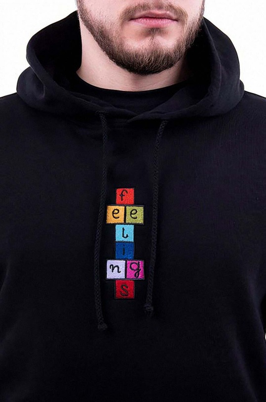 Mikina Feelings černá bluza.fl.klasy