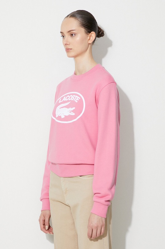 Bombažen pulover Lacoste roza SF0342