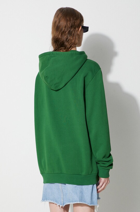 Fjallraven felpa in cotone Logo Hoodie 84144 verde AA00