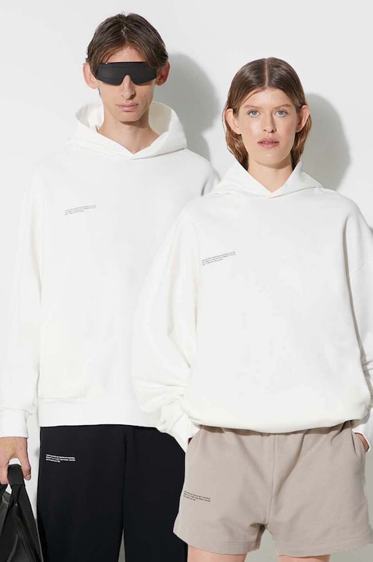 Bavlněná mikina Pangaia potisk bílá 10000180