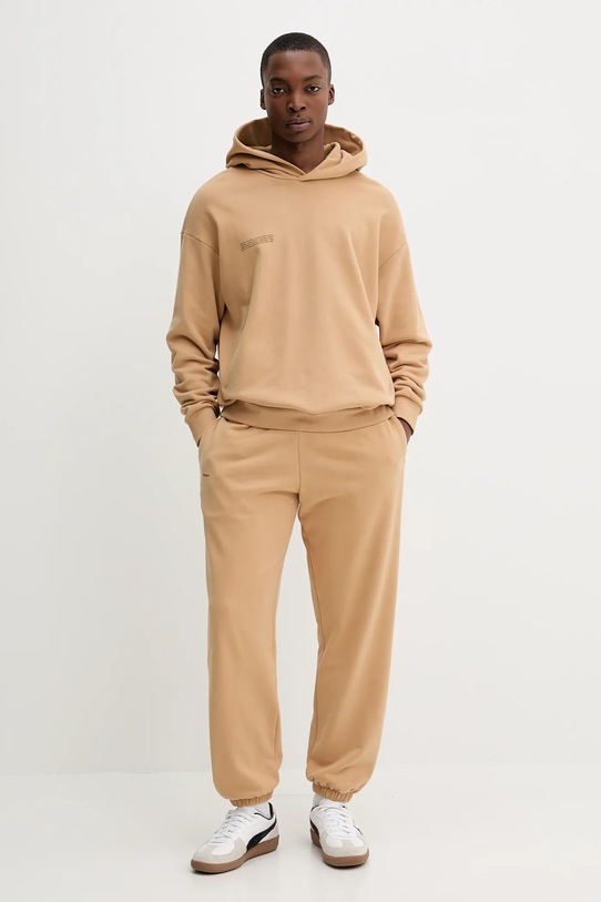 Bavlnená mikina Pangaia béžová 10000180