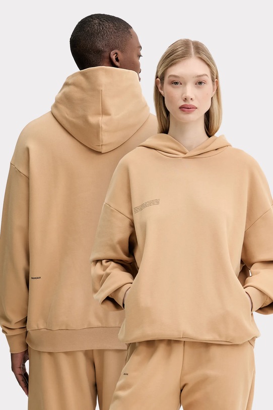 Bavlněná mikina Pangaia s kapucí zelená 10000180