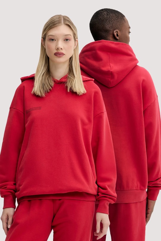 Pangaia cotton sweatshirt red 10000180