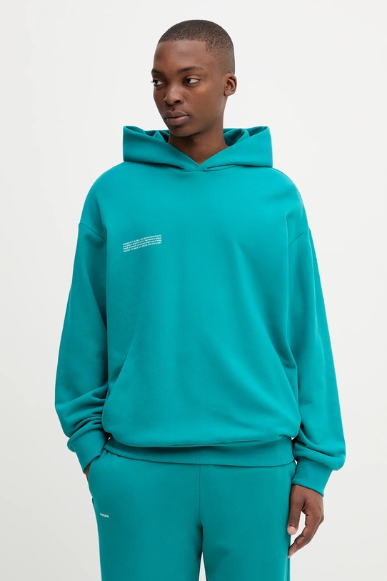 Pangaia bluza bawełniana 10000180 turkusowy AA00