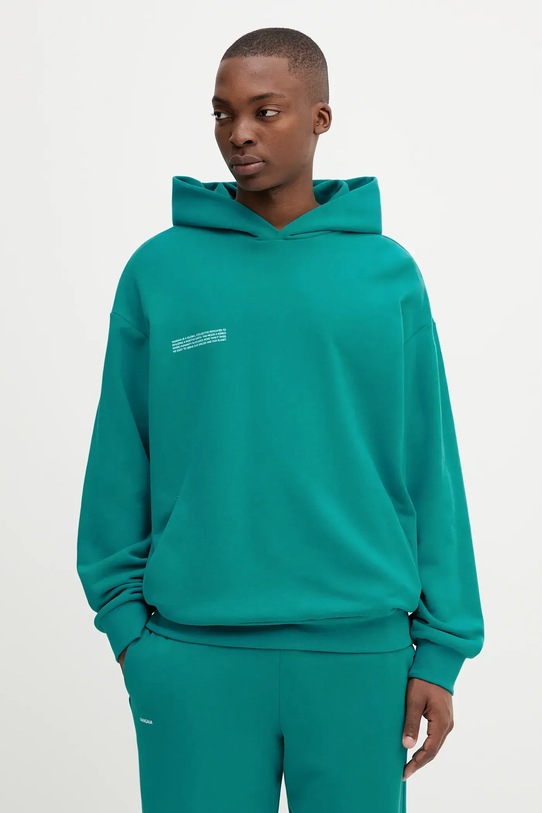 Βαμβακερή μπλούζα Pangaia τιρκουάζ 10000180