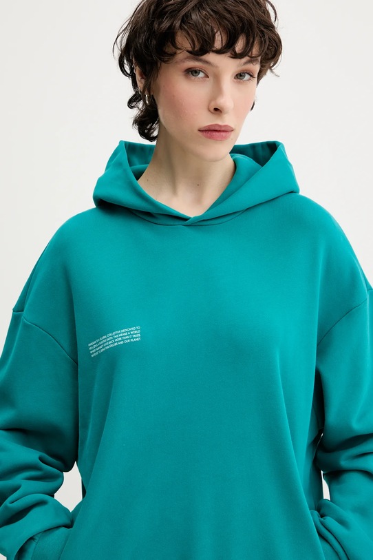 Pangaia bluza bawełniana 10000180 turkusowy