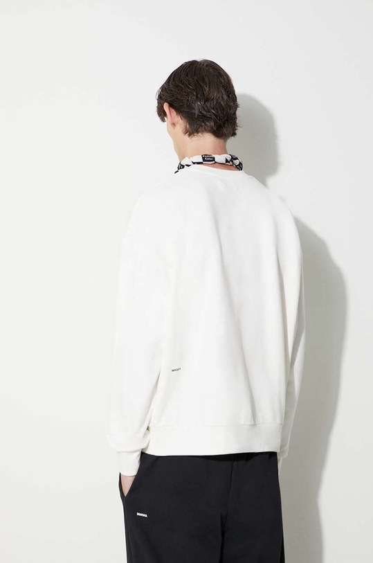 Памучен суичър Pangaia бял 10000183