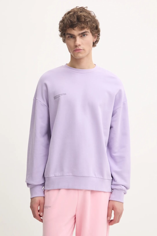 Pangaia bluza bawełniana fioletowy 10000183