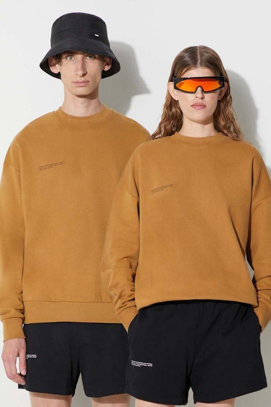 Pangaia bluza bawełniana bawełna brązowy 10000183