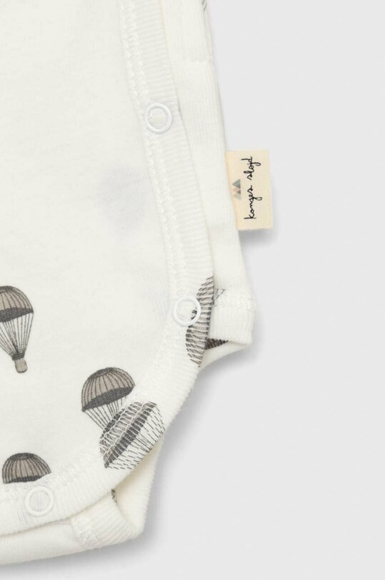 Băieți Konges Sløjd body bebe NEWBORN BODY GOTS KS3555 alb