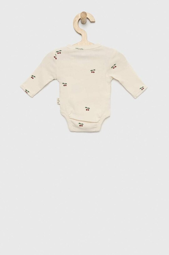 Chlapec Body pre bábätká Konges Sløjd NEWBORN BODY GOTS KS3555 béžová