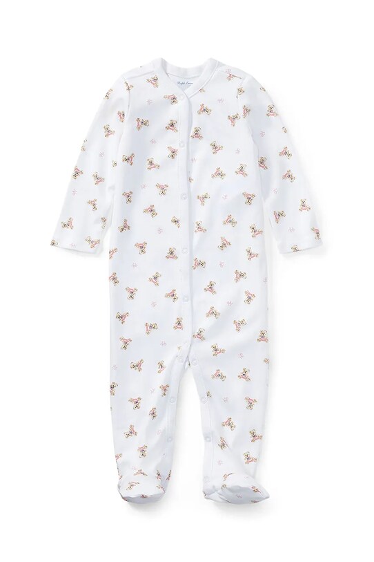 Хлопковый комбинезон для младенцев Polo Ralph Lauren белый 310682708001