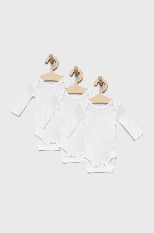 Name it body bawełniane niemowlęce (3-pack) biały 13209203.BrightWhit