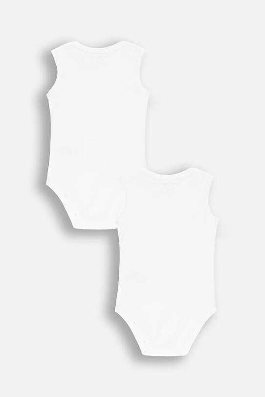 Coccodrillo body din bumbac pentru bebeluși 2-pack XCX413301BAU alb AA00