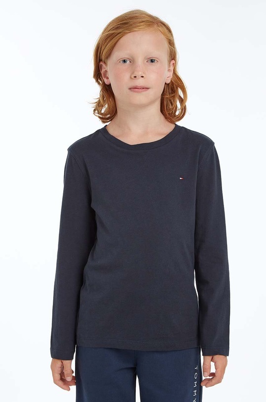 Tommy Hilfiger longsleeve copii 74-176 cm uni bleumarin KB0KB04141