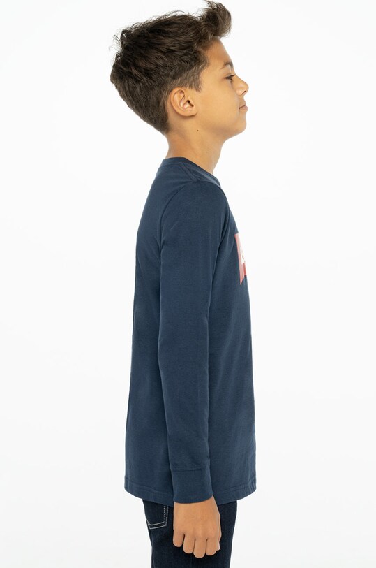 Дитячий лонгслів Levi's 8E8646.NOS.B темно-синій AA00